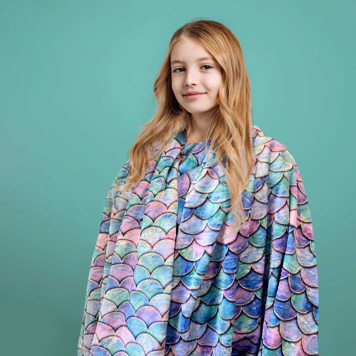 Mermaid Shimmer Plush Blanket - Main Image