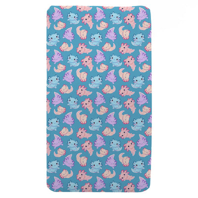 Axolotl Sensory Fitted Bed Sheet Sensory Fitted Bed Sheet JettProof.com.au Single Bed 