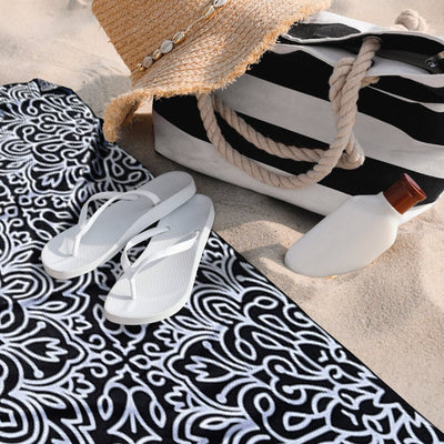Black And White - Beach Blanket JETTPROOF Calming Sensory Clothing Inspired by Jett 