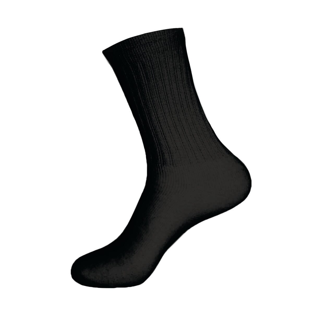 Sports Crew Socks | Adult | 3 Pack Socks JettProof Ladies size 9-11 Black 