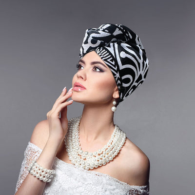 Black And White - Hair Wrap JETTPROOF Calming Sensory Clothing Inspired by Jett 