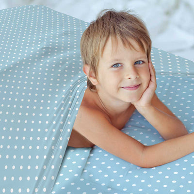 Blue Polka Dots - Calming Sensory Compression Sheet