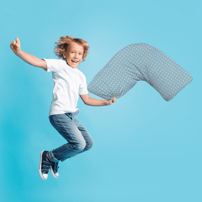 Blue Polka Dots Curved Sensory Pillowcase