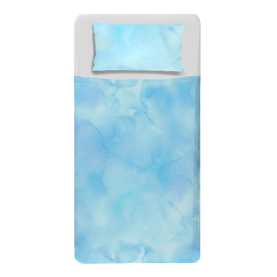 Blue Watercolour - Calming Sensory Compression Sheet Compression Sheets JettProof.com.au Single Bed 