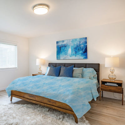 Blue Watercolour - Sensory Quilt Cover Quilt Covers JETTPROOF Calming Sensory Clothing Inspired by Jett 