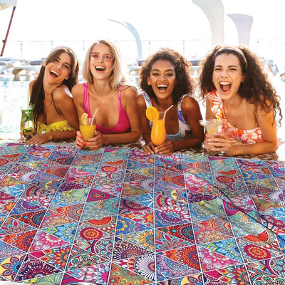 Boho - Beach Blanket Large Beach Towel JETTPROOF Calming Sensory Clothing Inspired by Jett Jumbo Beach Blanket 