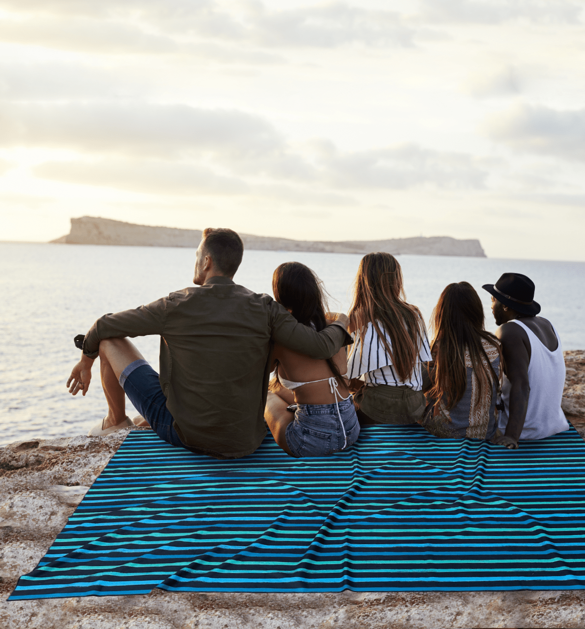 Bondi Teal - Jumbo Beach Blanket Beach Blanket JETTPROOF Calming Sensory Clothing Inspired by Jett 