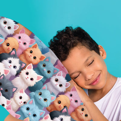 Cats Curved Sensory Pillowcase Pillowcases JettProof.com.au 