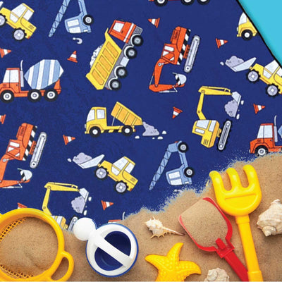 Construction Zone - Kids Sand Free Beach Towel