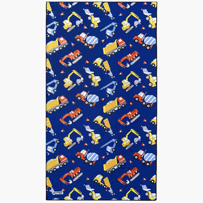 Construction Zone - Kids Sand Free Beach Towel