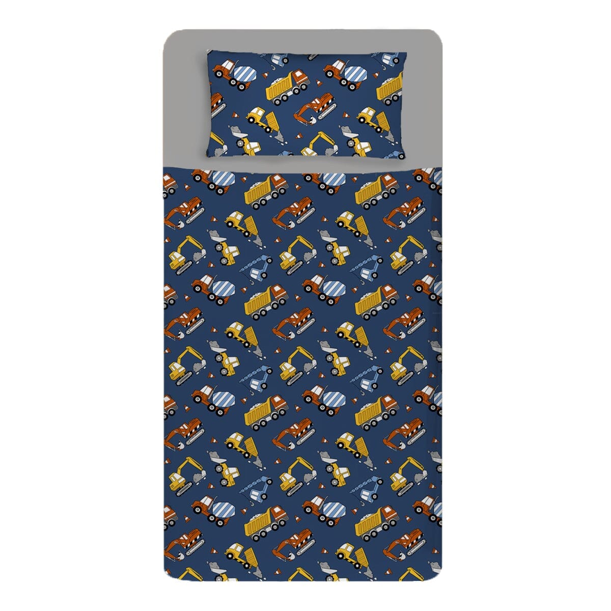 Construction Zone - Calming Sensory Compression Sheet Compression Sheets JettProof.com.au Single Bed 