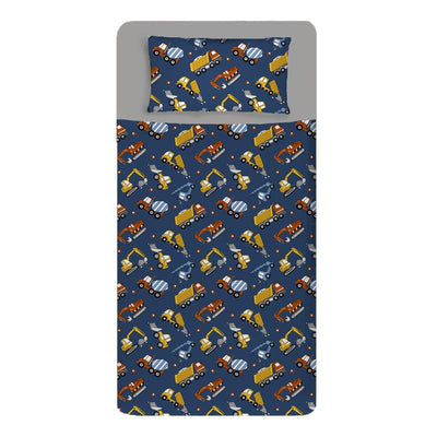 Construction Zone - Calming Sensory Compression Sheet Compression Sheets JettProof.com.au Single Bed 