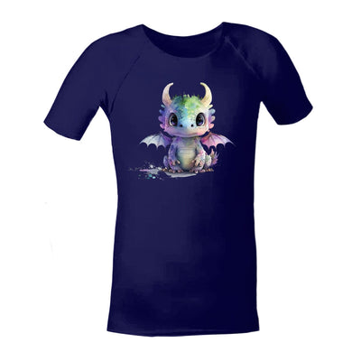 SALE - Sensory Shirt | Child | Fun Print | Unisex Shirts JettProof Size 5 | Navy | Baby Dragon 