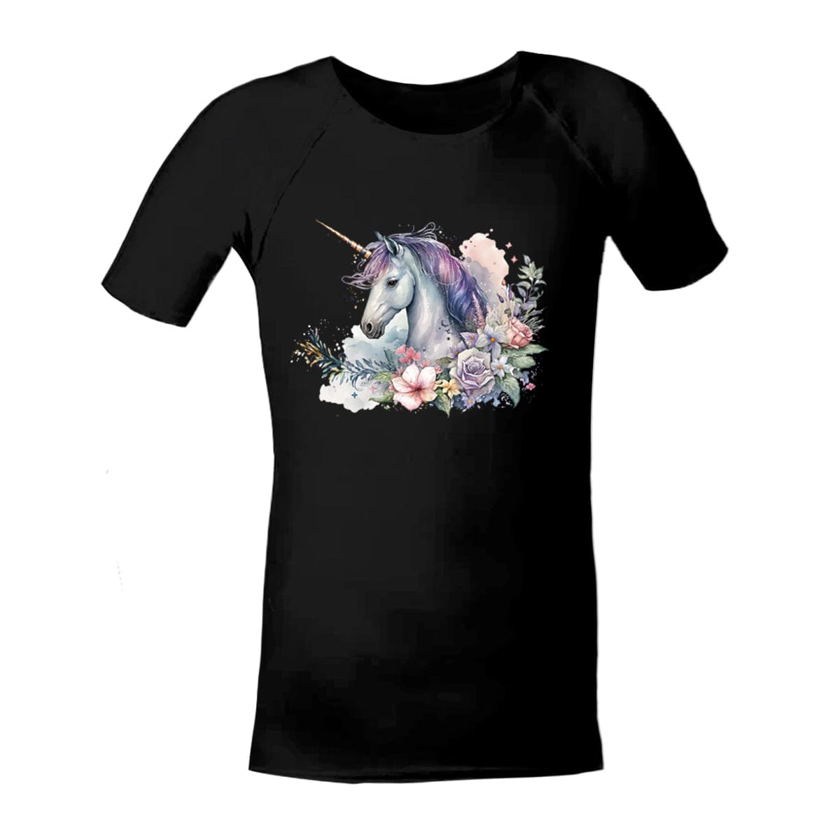 Sensory Shirt | Child | Unicorn Garden JettProof 1 (48 - 49cm) Black 