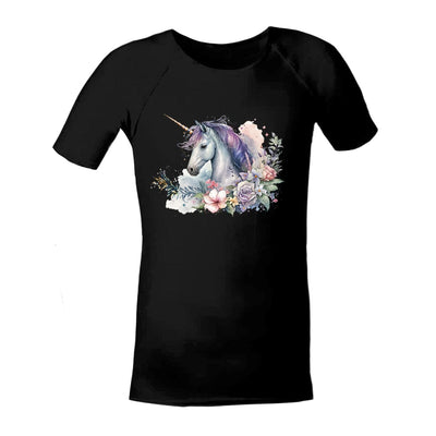 Sensory Shirt | Child | Unicorn Garden JettProof 1 (48 - 49cm) Black 