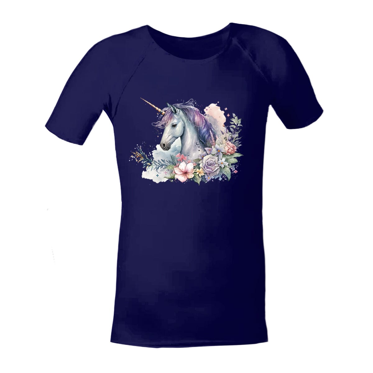 Sensory Shirt | Child | Unicorn Garden JettProof 1 (48 - 49cm) Navy 