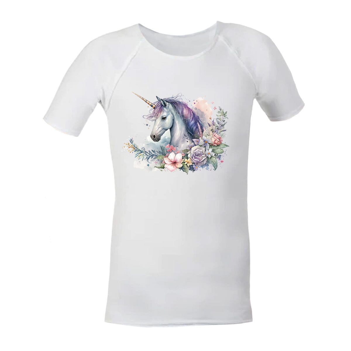 Sensory Shirt | Child | Unicorn Garden JettProof 1 (48 - 49cm) White 