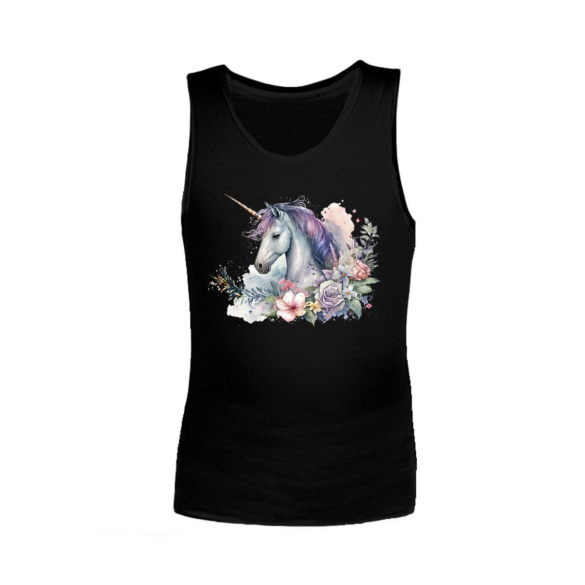 Sensory Singlet | Child | Unicorn Garden Singlets JettProof.com.au 1 (48 - 49cm) Black 
