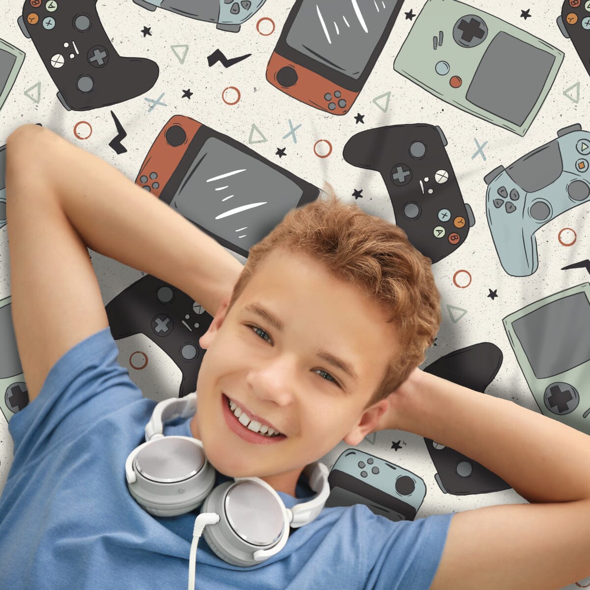 Game Time Sensory Fitted Bed Sheet Sensory Fitted Bed Sheet JettProof.com.au 