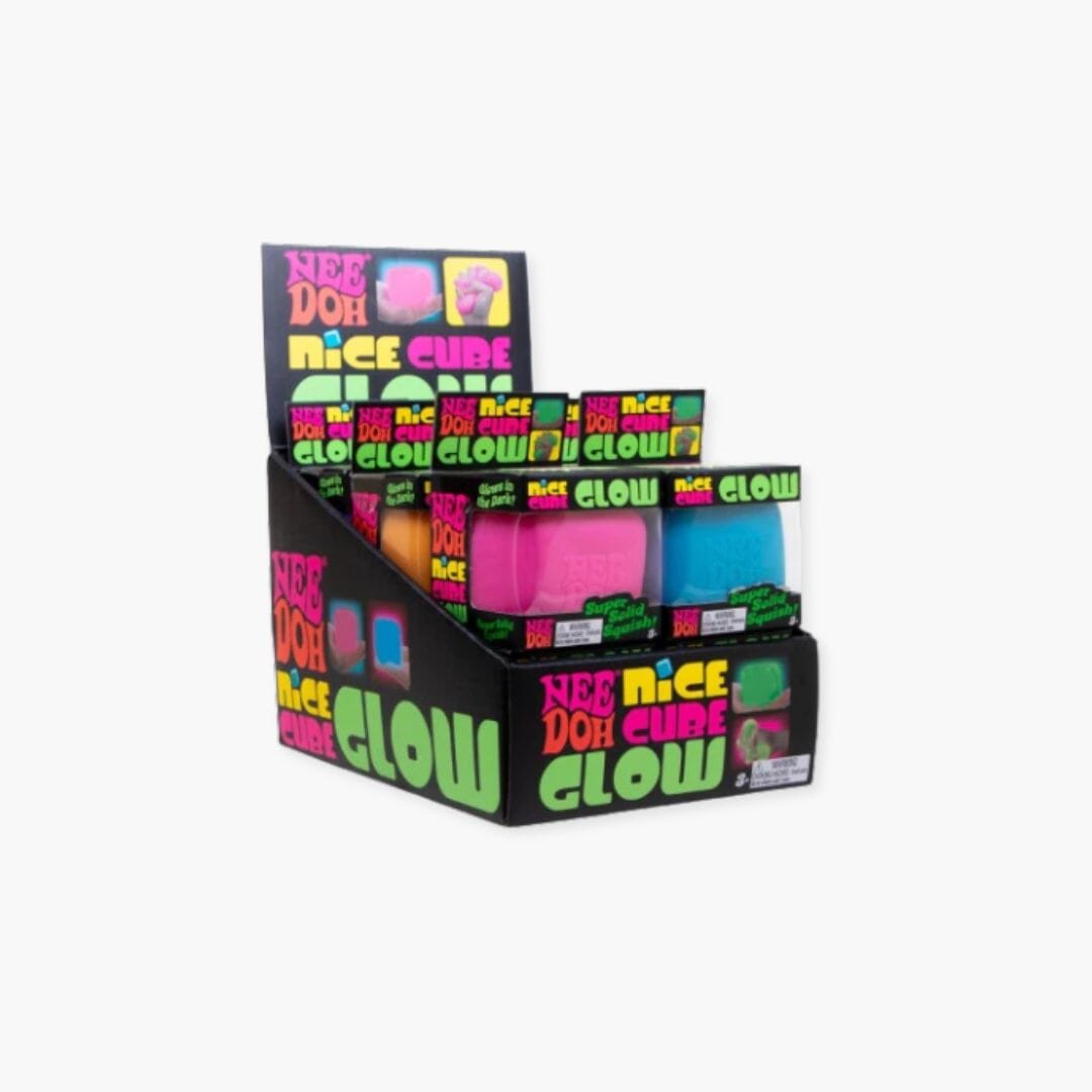 NeeDoh Glow In The Dark Nice Cube - Assorted Sensory Toys JettProof 