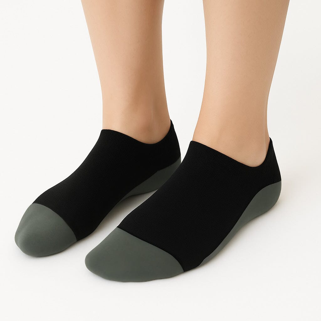 Half-Cushion Low-Cut Sports Socks | Black And Grey | Child | 3 Pack Socks JettProof.com.au 