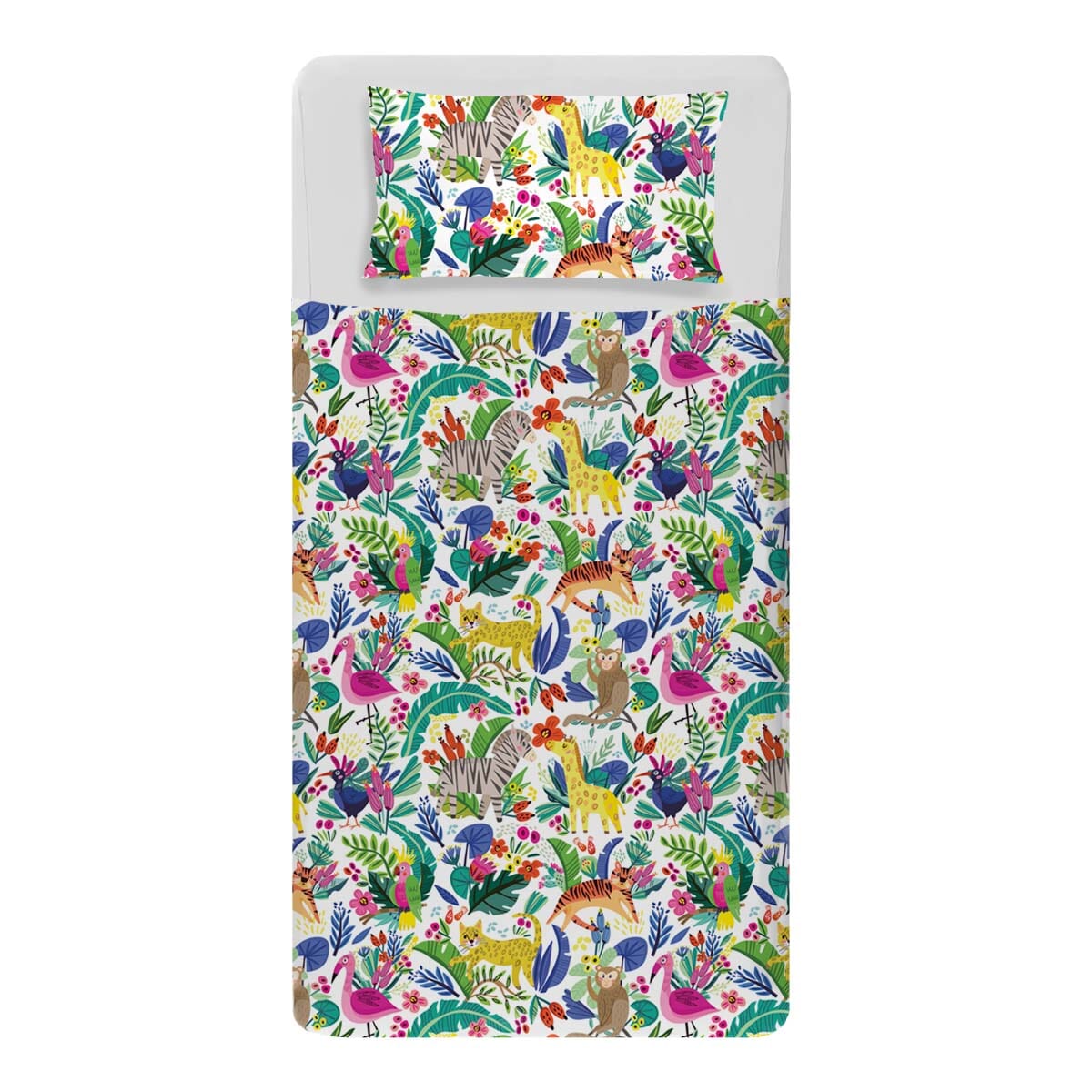 Jungle - Calming Sensory Compression Sheet Compression Bed Sheet JettProof.com.au Single Bed 