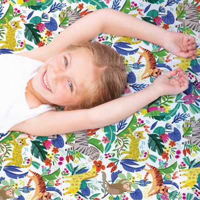 Jungle Sensory Fitted Bed Sheet Fitted Bed Sheet JettProof.com.au 