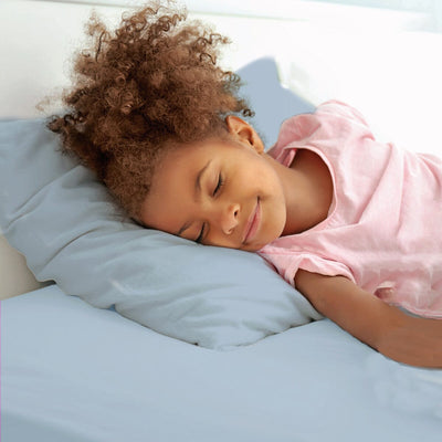 Light Blue Sensory Fitted Bed Sheet Fitted Bed Sheet JettProof.com.au 