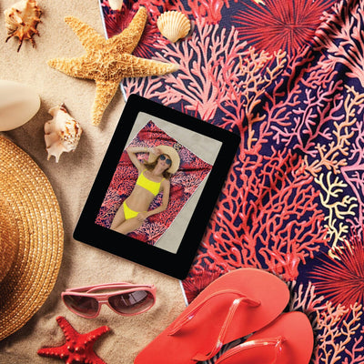 Midnight Coral - Sand Free Beach Towel Sand-Free Towel JETTPROOF Calming Sensory Clothing Inspired by Jett 
