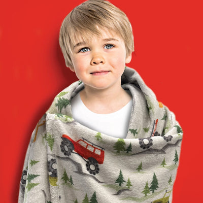 Mountain Trucks - Plush Blanket Plush Blanket JETTPROOF Calming Sensory Clothing Inspired by Jett 
