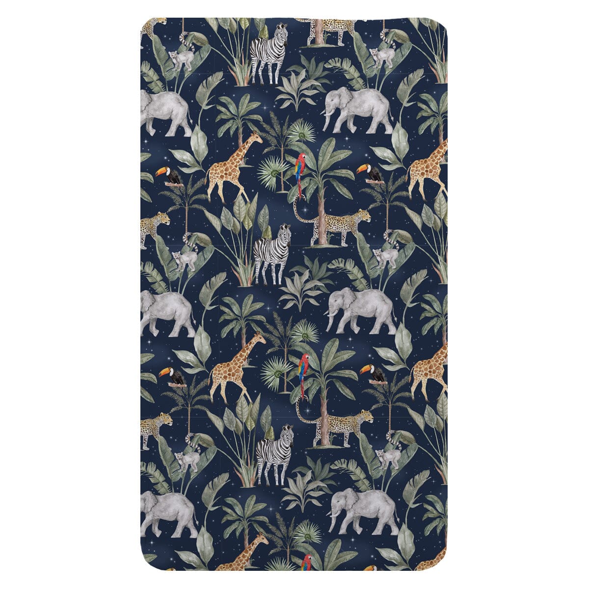 Night Safari Sensory Fitted Bed Sheet Fitted Bed Sheet JettProof.com.au 