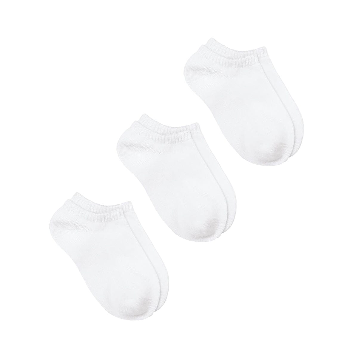 Sensory No-Show Athletic Socks | Child Socks JettProof.com.au 5-8 (2-4 Years) 3 PACK White