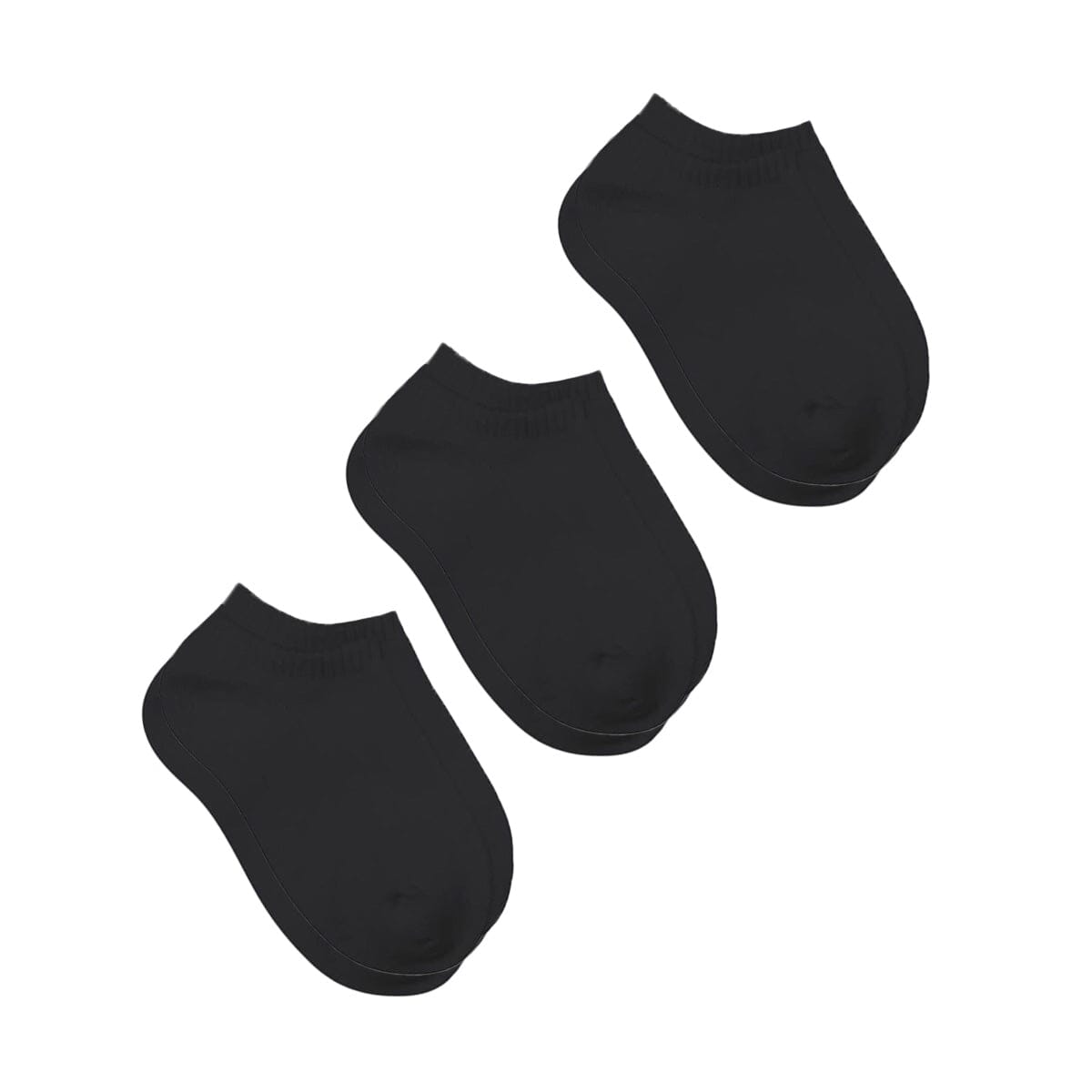 Sensory No-Show Athletic Socks | Child Socks JettProof.com.au 5-8 (2-4 Years) 3 PACK Black