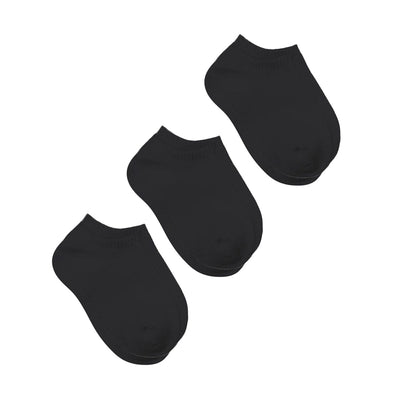 Sensory No-Show Athletic Socks | Child Socks JettProof.com.au 5-8 (2-4 Years) 3 PACK Black