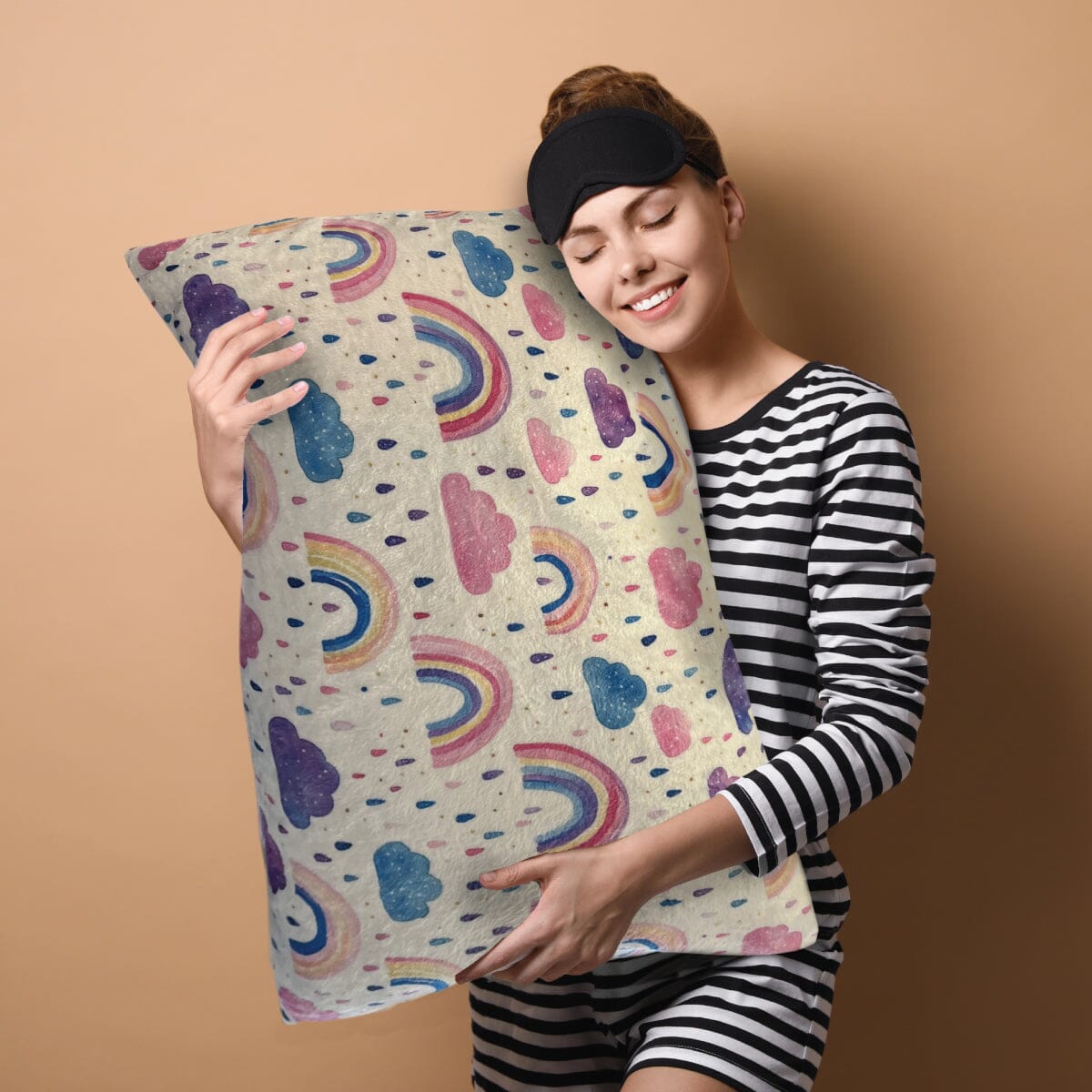 Rainbows - Plush Pillowcase Sensory Pillowcase JettProof.com.au 