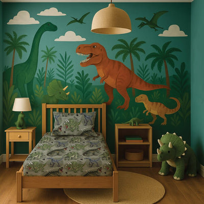 Roar Sensory Fitted Bed Sheet Fitted Bed Sheet JettProof.com.au 