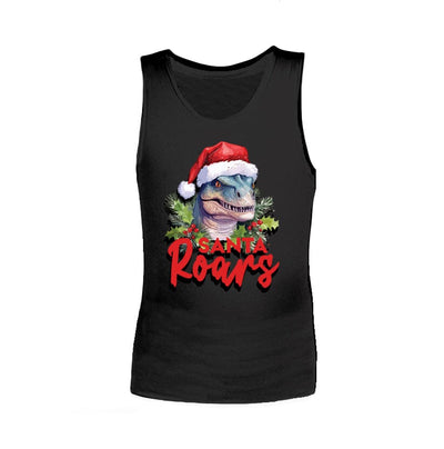 Christmas Sensory Singlet | Child | Santa Roars Shirts JettProof.com.au 1 (48 - 49cm) Black 