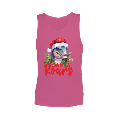 Christmas Sensory Singlet | Child | Santa Roars Shirts JettProof.com.au 1 (48 - 49cm) Pink 