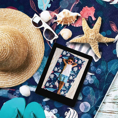 Sea Life - Kids Sand Free Beach Towel JETTPROOF Calming Sensory Clothing Inspired by Jett 
