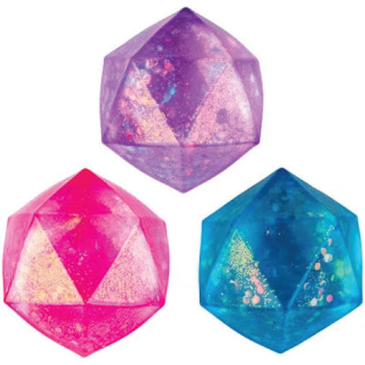 Smooshos Sparkling Glitter Polyhedron Super Squeeze - Assorted Sensory Toys JettProof 