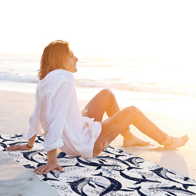 Whale Song - Sand Free Beach Towel Sand Free Towel JettProof 