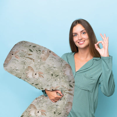 Wild Rabbits Curved Sensory Pillowcase Pillowcases JettProof.com.au 