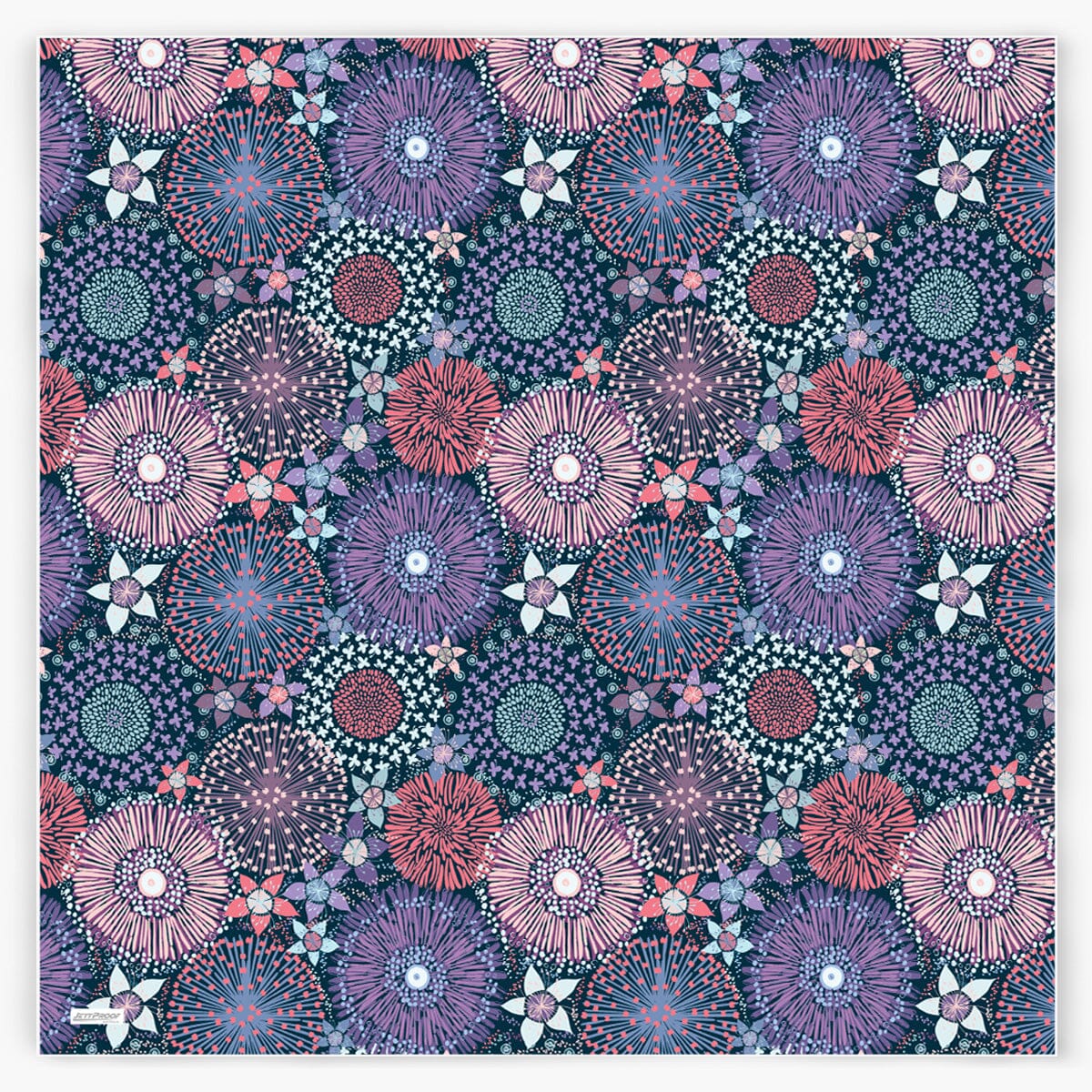 Purple Wildflower - Beach Blanket Large Beach Towel JettProof 