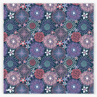 Purple Wildflower - Beach Blanket Large Beach Towel JettProof 