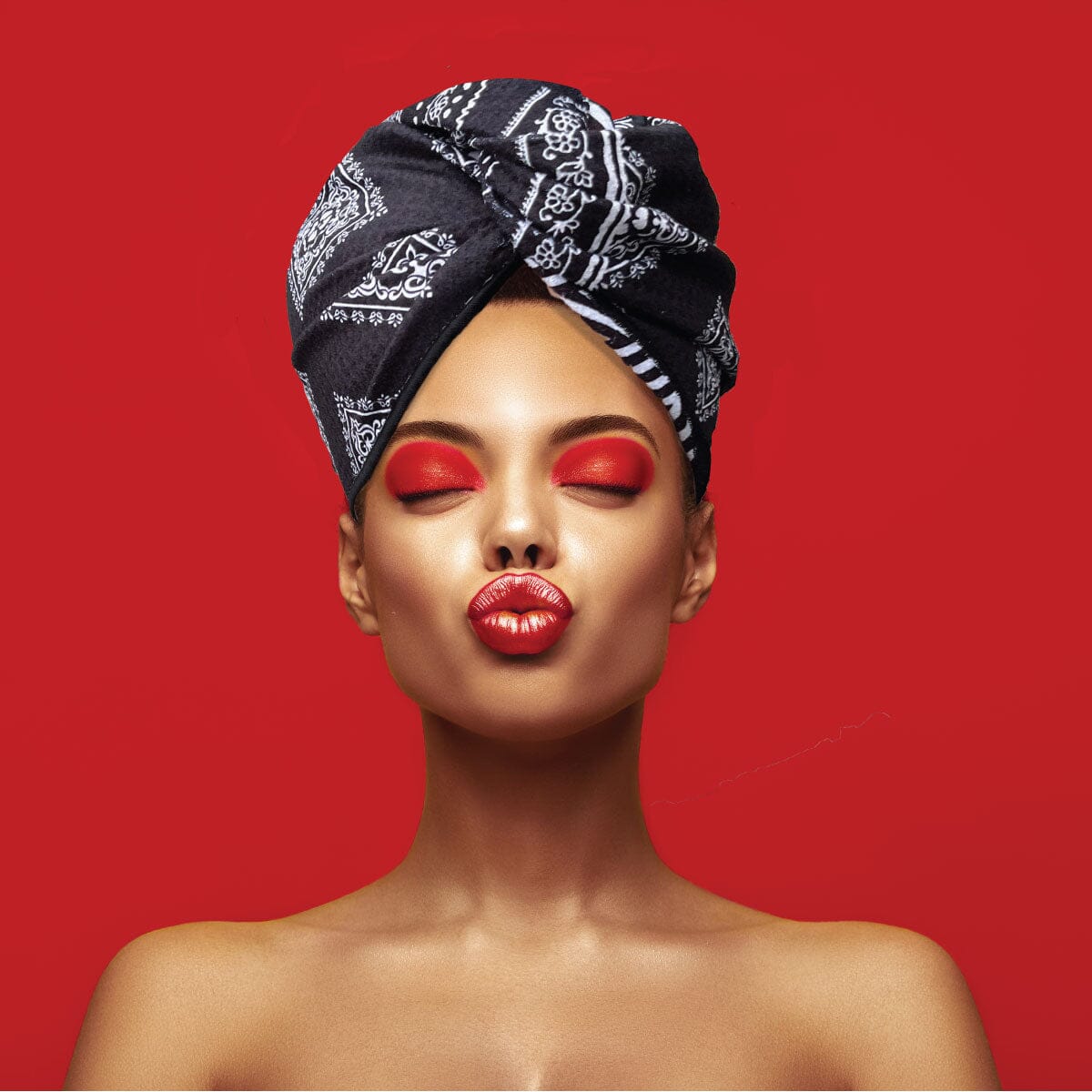 Black and White - Hair Wrap