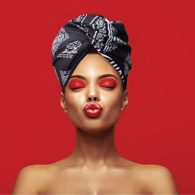 Black and White - Hair Wrap