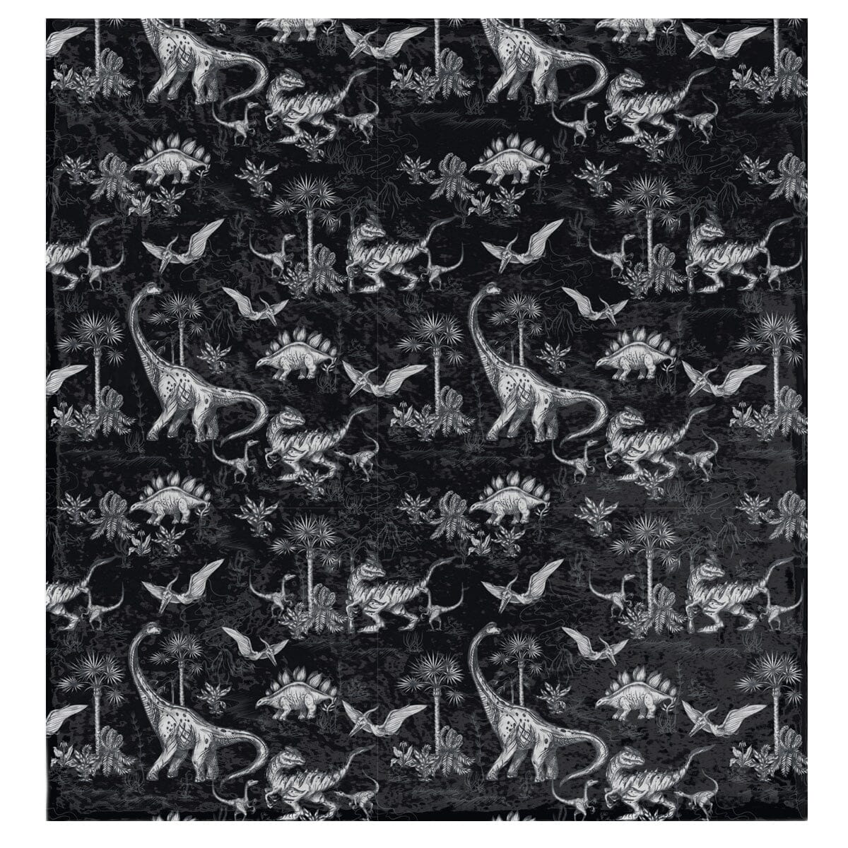 Black Dino - Plush Blanket Plush Blanket JettProof.com.au Throw Blanket 130cm x 150cm 