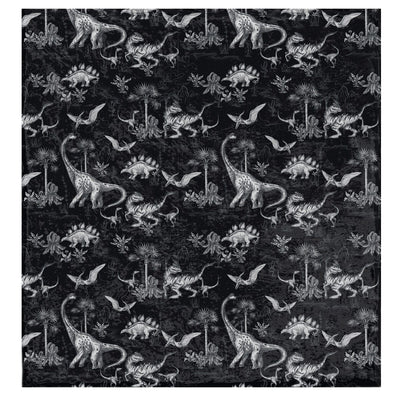 Black Dino - Plush Blanket Plush Blanket JettProof.com.au Throw Blanket 130cm x 150cm 