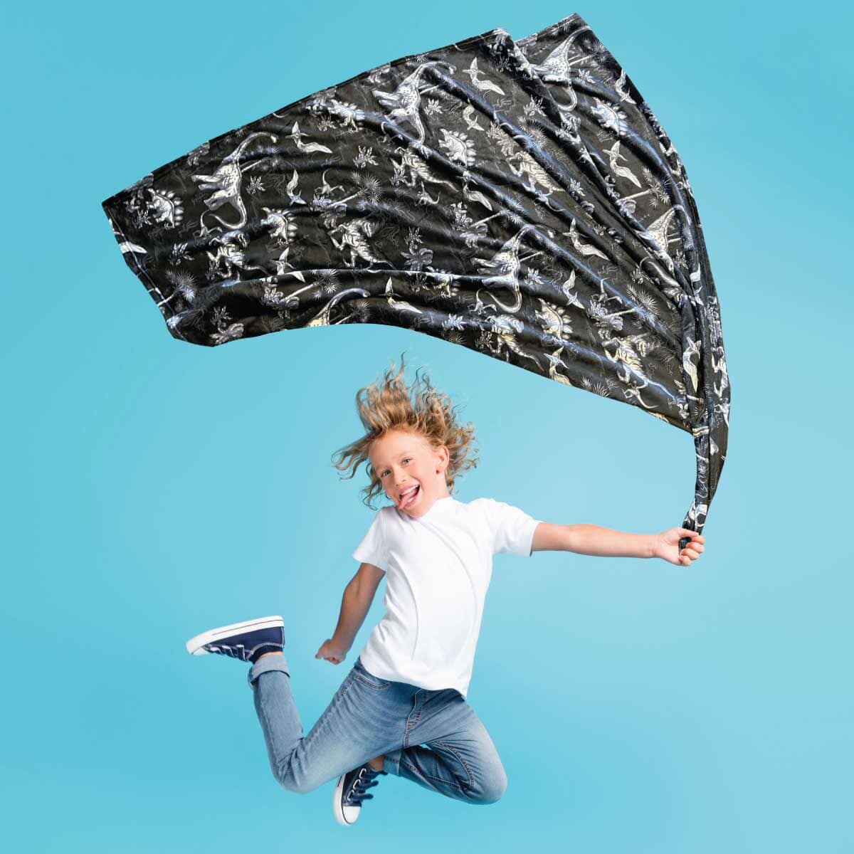 Black Dino - Plush Blanket Plush Blanket JettProof.com.au 