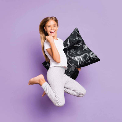 Black Dino - Plush Pillowcase Sensory Pillowcase JettProof.com.au 